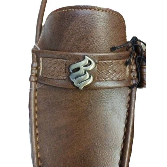 NEW w TAG Rocawear Ludlow Loafers Sz 9.5 Brown Comfort Faux Leather Shoes Preppy main image 12